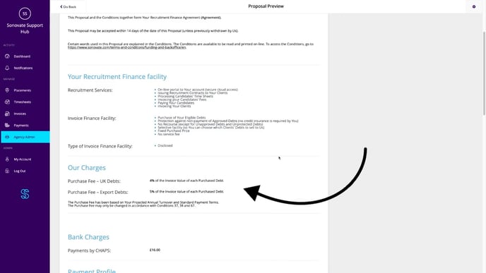 Sonovate Fees Members Portal pic 4